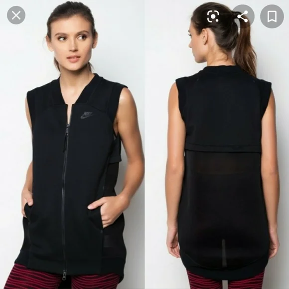 Nike Tech fleece mesh zip up sweatshirt - Picture 1 of 12